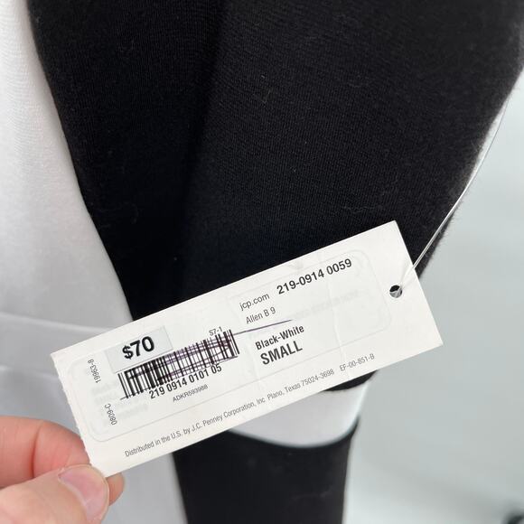 Allen B by Allen Schwartz Black & White Colorblock Sheath Dress Women S NWT - Picture 12 of 12